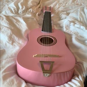 Mini pink guitar